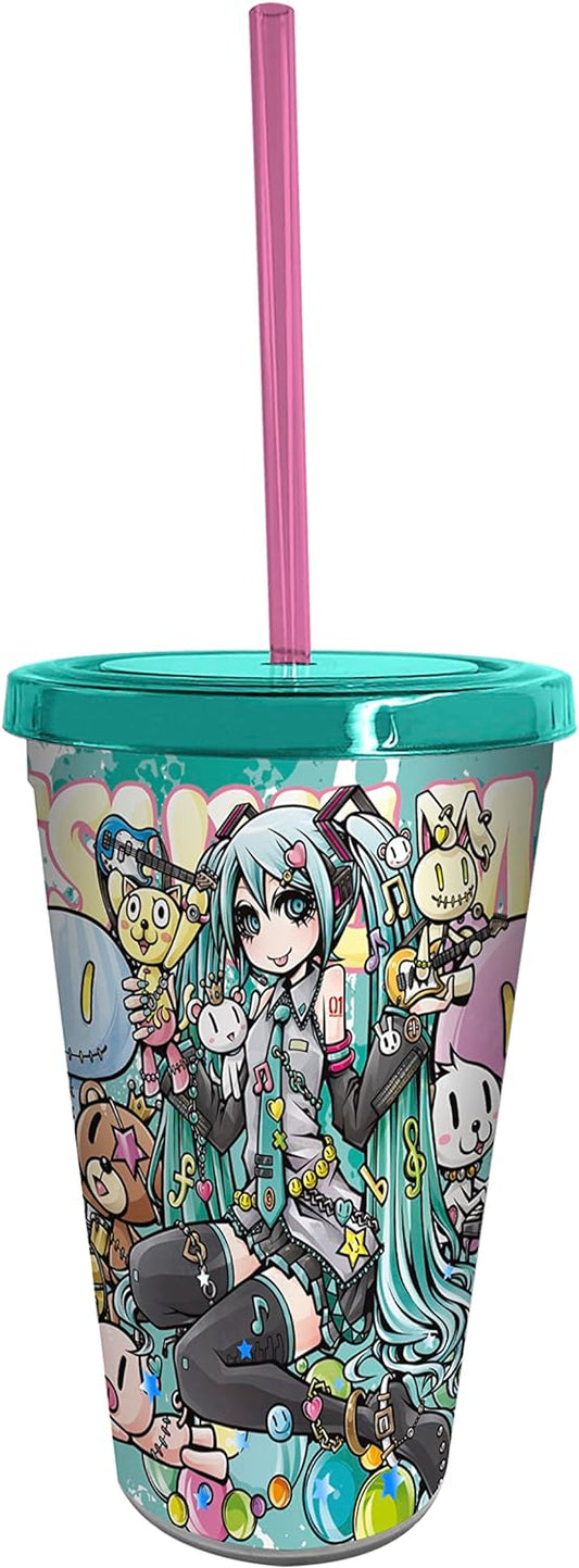 Hatsune Miku Band 16 Oz. Plastic Acrylic Tumbler