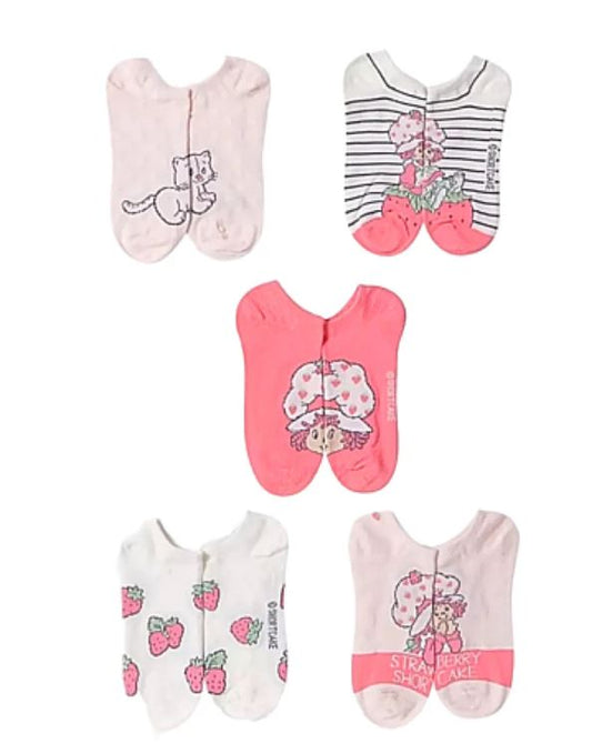 Strawberry Shortcake Pattern Socks 5-Pack