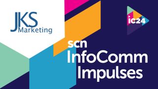 The JKS Marketing logo next to the SCN InfoComm 2024 Impulses logo. 