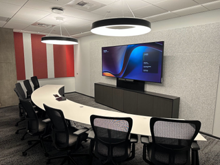 Microsoft Signature Teams Room located in The Hive at Microsoft's Redmond headquarters.