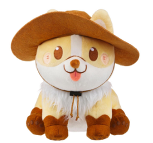 Cowboy Corgi 10in Plush